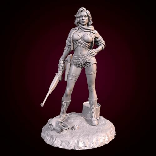 XYMCX 1/24 Sci-Fi Agent Female Warrior Resin Soldier Model Kit Unbemalt und unmontiert Figur Resin Model Kit //o6W4Z1 von XYMCX