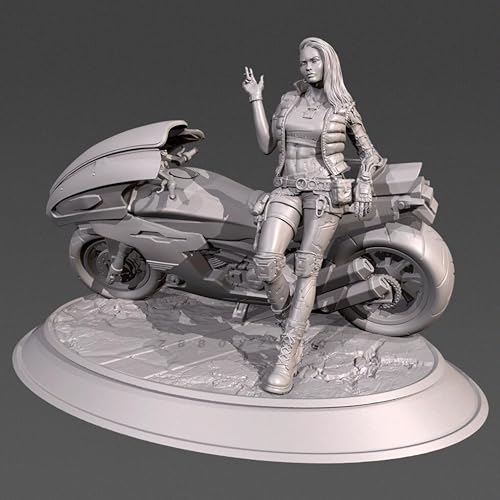 XYMCX 1/24 Sci-Fi Agent Female Warrior Resin Soldier Model Kit Unbemalt und unmontiert Figur Resin Model Kit //o6W4Z4 von XYMCX