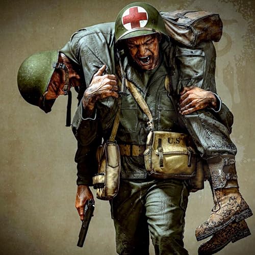 XYMCX 1/24 WWII Soldier Resin Soldier Model Kit Unbemaltes und unmontiertes Resin Modell //G5x7S1 von XYMCX