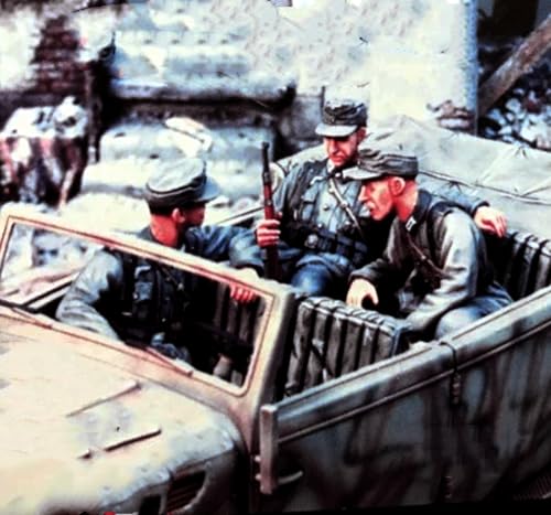 XYMCX 1/35 WWII German Driver Soldier Resin Soldier Model Kit Unbemalte und unmontierte Figur Resinmodellbausatz (3 Figuren, kein Fahrzeug) //o7W2Z4 von XYMCX
