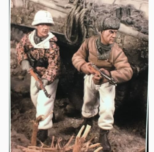 XYMCX 1/35 WWII German Soldier Resin Model Kit Unbemalt und unmontiert Soldier Resin Model Kit (2-Personen) //k9c7J17 von XYMCX