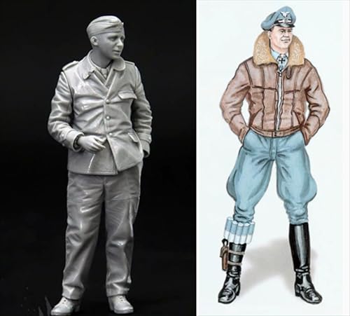 XYMCX 1/35 WWII German Soldier Resin Model Kit Unbemalt und unmontiert Soldier Resin Model Kit (2-Personen) //k9c7J2 von XYMCX