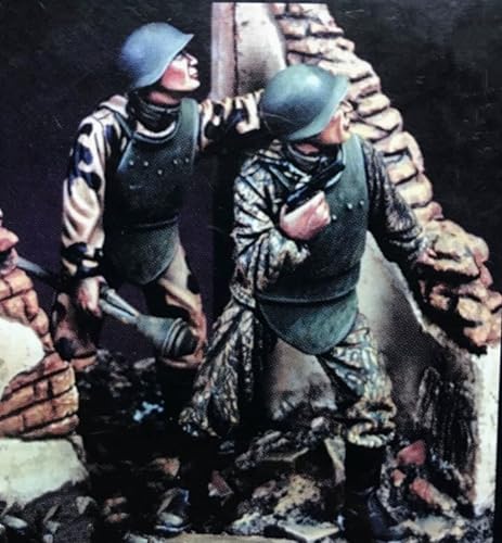 XYMCX 1/35 WWII German Soldier Resin Model Kit Unbemalt und unmontiert Soldier Resin Model Kit (2-Personen) //k9c7J27 von XYMCX