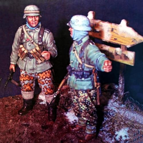 XYMCX 1/35 WWII German Soldier Resin Model Kit Unbemalt und unmontiert Soldier Resin Model Kit (2-Personen) //k9c7J29 von XYMCX