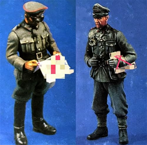 XYMCX 1/35 WWII German Soldier Resin Model Kit Unbemalt und unmontiert Soldier Resin Model Kit (2-Personen) //k9c7J3 von XYMCX