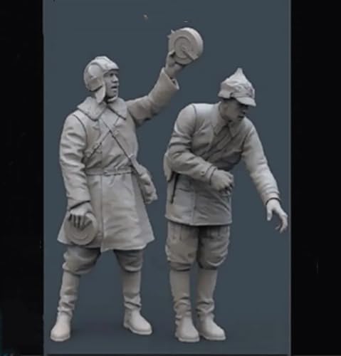 XYMCX 1/35 WWII German Soldier Resin Model Kit Unbemalt und unmontiert Soldier Resin Model Kit (2-Personen) //k9c7J31 von XYMCX
