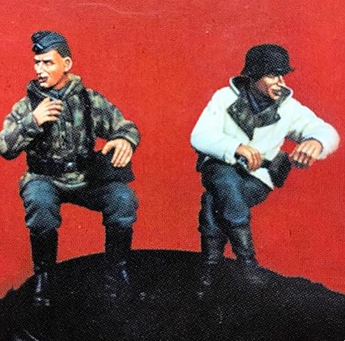 XYMCX 1/35 WWII German Soldier Resin Model Kit Unbemalt und unmontiert Soldier Resin Model Kit (2-Personen) //k9c7J6 von XYMCX