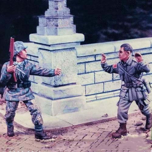 XYMCX 1/35 WWII German Soldier Resin Model Kit Unbemalt und unmontiert Soldier Resin Model Kit (2-Personen) //l9q7O19 von XYMCX