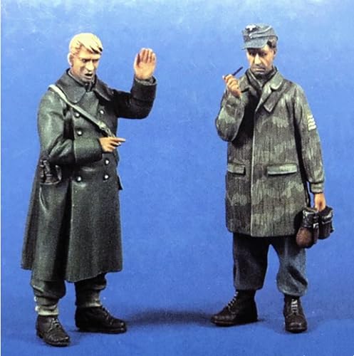 XYMCX 1/35 WWII German Soldier Resin Model Kit Unbemalt und unmontiert Soldier Resin Model Kit (2-Personen) //l9q7O27 von XYMCX