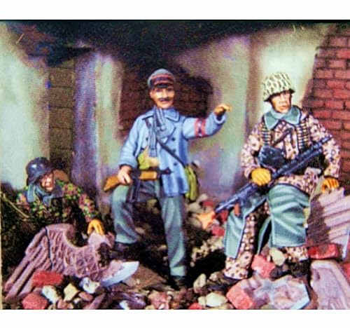 XYMCX 1/35 WWII German Soldier Resin Model Kit Unbemalt und unmontiert Soldier Resin Model Kit (3-Personen) //l8q7O2 von XYMCX