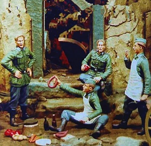 XYMCX 1/35 WWII German Soldier Resin Model Kit Unbemalt und unmontiert Soldier Resin Model Kit (4-Personen) //k8c7J1 von XYMCX