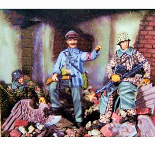 XYMCX 1/35 WWII German Soldier Resin Soldier Model Kit Unbemalt und unmontiert Figur Resin Model Kit (3 Personen) //o8W2Z2 von XYMCX