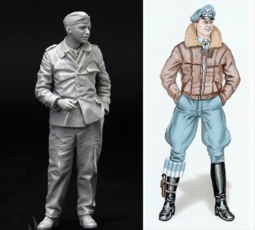 XYMCX 1/35 WWII German Soldier Resin Soldier Model Kit Unbemalte und unmontierte Figur Resin-Modellbausatz (2 Figuren) //o8W7Z18 von XYMCX