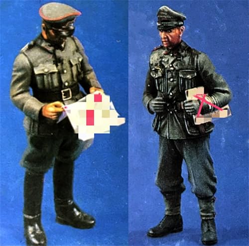 XYMCX 1/35 WWII German Soldier Resin Soldier Model Kit Unbemaltes und unmontiertes Resin Modell (2-Personen)//G1x7S17 von XYMCX