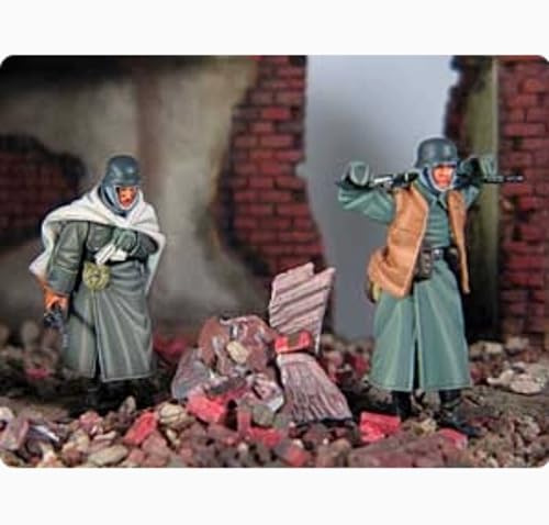 XYMCX 1/35 WWII German Soldier Resin Soldier Model Kit Unbemaltes und unmontiertes Resin Modell (2-Personen)//G1x7S29 von XYMCX
