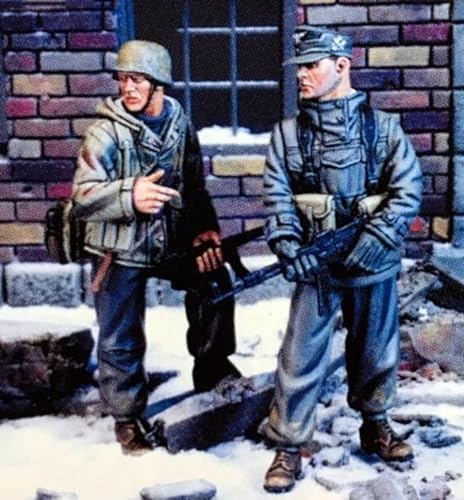 XYMCX 1/35 WWII German Soldier Resin Soldier Model Kit Unbemaltes und unmontiertes Resin Modell (2-Personen)//G1x7S6 von XYMCX