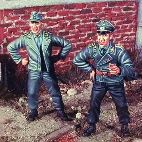 XYMCX 1/35 WWII German Soldier Resin Soldier Model Kit Unbemaltes und unmontiertes Resin Modell (2-Personen)//G1x7S8 von XYMCX