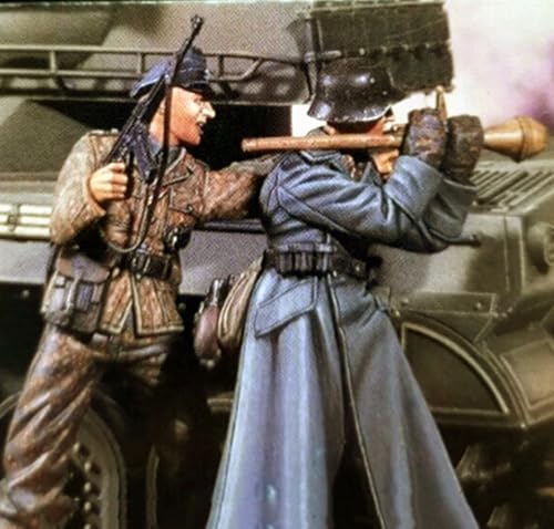 XYMCX 1/35 WWII German Tank Soldier Resin Model Kit Unbemalt und unmontiert Soldier Resin Model Kit (2 Figuren, Keine Panzer) //k9c8J14 von XYMCX