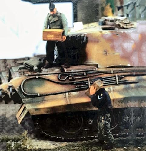XYMCX 1/35 WWII German Tank Soldier Resin Model Kit Unbemalt und unmontiert Soldier Resin Model Kit (2 Figuren, Keine Panzer) //k9c8J6 von XYMCX