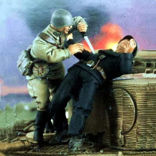 XYMCX 1/35 WWII Soviet Soldier Resin Soldier Model Kit Unbemalt und unmontiert Figur Resin Model Kit (2 Personen) //o8W4Z3 von XYMCX