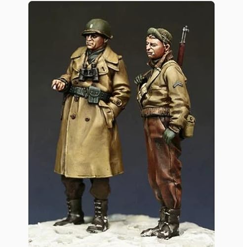 XYMCX 1/35 WWII US Soldier Resin Model Kit Unbemalt und unmontiert Soldier Resin Model Kit (2-Personen) //k9c3J1 von XYMCX