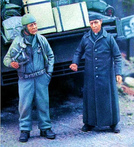 XYMCX 1/35 WWII US Soldier Resin Soldier Model Kit Unbemalt und unmontiert Figur Resin Model Kit (2 Personen) //o8W3Z3 von XYMCX