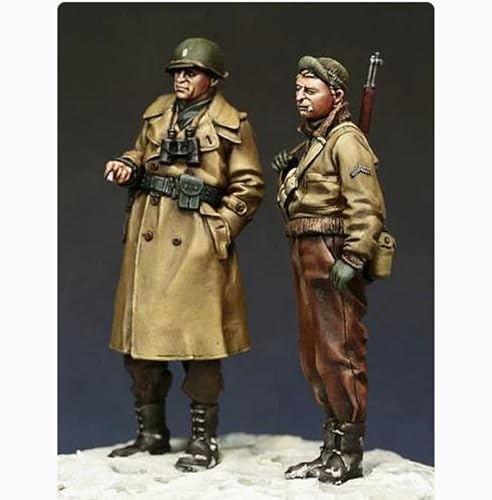 XYMCX 1/35 WWII US Soldier Resin Soldier Model Kit Unbemaltes und unmontiertes Resin Modell (2-Personen) // G1x3S7 von XYMCX