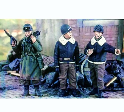 XYMCX 1/35 WWII US Soldier Resin Soldier Modellbausatz Unbemaltes und unmontiertes Resin Modell (3 Personen)//G4x8S7 von XYMCX