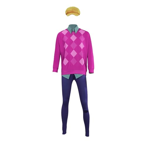 Saja Baby Cosplay Kostüm Herren Cosplay Kpop Demon Hunters Sajaboys Uniform Set Top Hosen und Hut Falsche Kragen für Fancy Dress Up Halloween Karneval Party Geburtstag Maskenball Anime Verkleidung von XYYYHTL