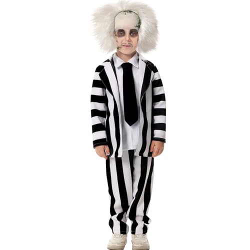 XYYYHTL Halloween Kostüm Erwachsene Damen Kinder Beetlejuice Halloween Kostüm Anzug Fancy Dress TV Show Outfit Kleidung für Karneval Cosplay Party XYYYHTL Halloween Kostüm Erwachsene Damen Kinder Beetlejuice Halloween Kostüm Anzug Fancy Dress TV Show Outfit Kleidung für Karneval Cosplay Party von XYYYHTL