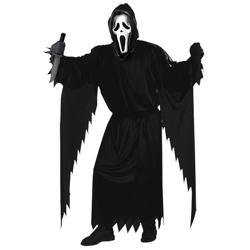 XYYYHTL Halloween Kostüm Scream Kostüm für Kinder Erwachsene Ghost Face+Handschuhe+Gürtel+Scream Kostum Scary Terrifier Kostum für Halloween Cosplay XYYYHTL Halloween Kostüm Scream Kostüm für Kinder Erwachsene Ghost Face+Handschuhe+Gürtel+Scream Kostum Scary Terrifier Kostum für Halloween Cosplay von XYYYHTL