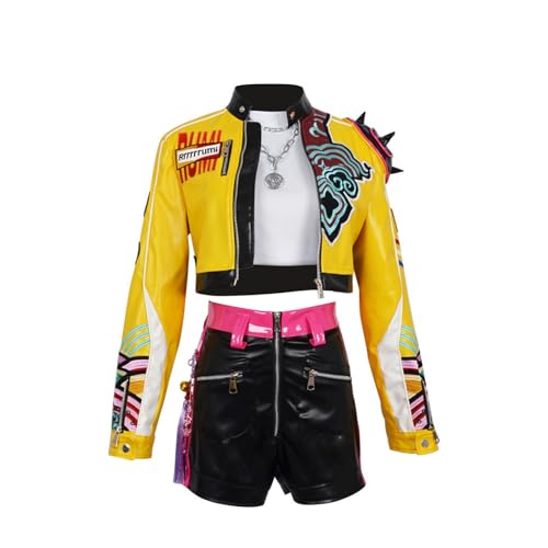 XYYYHYL Kpop Demon Hunters Rumi Mira Zoey Cosplay Kostüm Outfit Kpop Demon Hunters Kostüm Uniform Vollständiges Set Halloween Party Karneval Anzug für Frauen Mädchen von XYYYHTL