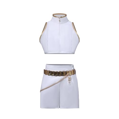 XYYYHYL Kpop Demon Hunters Rumi Mira Zoey Cosplay Kostüm Outfit Kpop Demon Hunters Kostüm Uniform Vollständiges Set Halloween Party Karneval Anzug für Frauen Mädchen von XYYYHTL