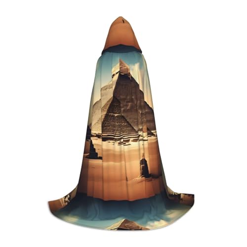 XZDAL Dreaming of the Pyramids of Khufu Hooded Cape S For Teens Long Cloak Costume Cosplay Maskerade Carnival Party von XZDAL