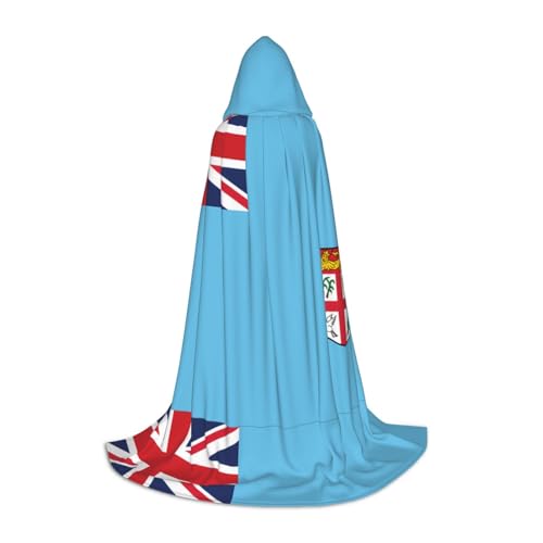 XZDAL Fidschi-Flagge, Kapuzenumhang, M für Teenager, langer Umhang, Kostüm, Cosplay, Maskerade, Karneval, Party von XZDAL