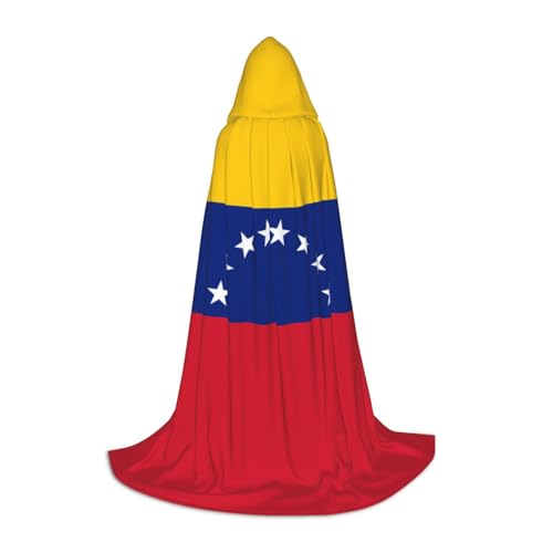 XZDAL Flagge Venezuelas bedruckter Kapuzenumhang L für Teenager Cosplay Rollenspiel Festival Maskerade Mottoparty Kostüm von XZDAL