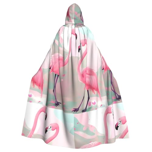 XZDAL Flamingo-Kapuzenumhang für Erwachsene, für Halloween, Cosplay, Maskerade, Party-Kostüm von XZDAL