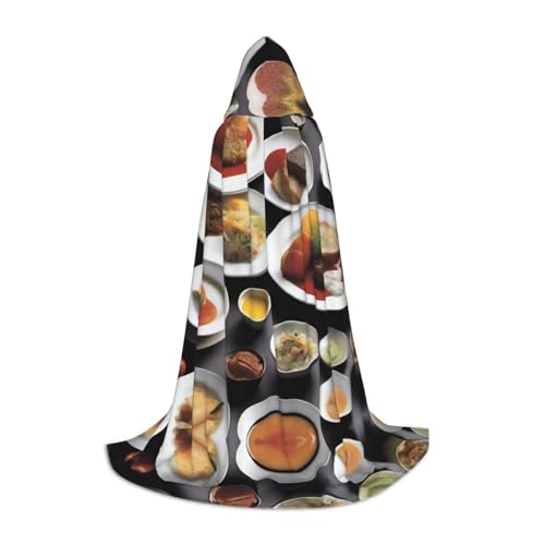 XZDAL Flavorful Plates Printed Hooded Cape M for Teens - Cosplay, Role-Play, Festival, Maskerade, and Theme Party Costume XZDAL Flavorful Plates Printed Hooded Cape M for Teens - Cosplay, Role-Play, Festival, Maskerade, and Theme Party Costume von XZDAL