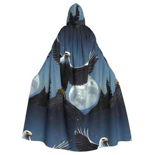 XZDAL Kapuzenumhang für Erwachsene, Adler unter den Sternen, für Halloween, Cosplay, Maskerade, Party-Kostüm von XZDAL