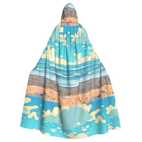 XZDAL Kapuzenumhang für Erwachsene, Strand-Cartoon, für Halloween, Cosplay, Maskerade, Party-Kostüm XZDAL Kapuzenumhang für Erwachsene, Strand-Cartoon, für Halloween, Cosplay, Maskerade, Party-Kostüm von XZDAL