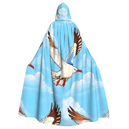 XZDAL Kapuzenumhang mit fliegenden Möwen für Erwachsene, für Halloween, Cosplay, Maskerade, Party-Kostüm XZDAL Kapuzenumhang mit fliegenden Möwen für Erwachsene, für Halloween, Cosplay, Maskerade, Party-Kostüm von XZDAL