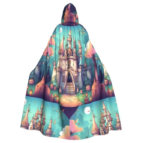 XZDAL Klassischer Umhang mit Kapuze für Erwachsene, für Halloween, Cosplay, Maskerade, Party-Kostüm von XZDAL