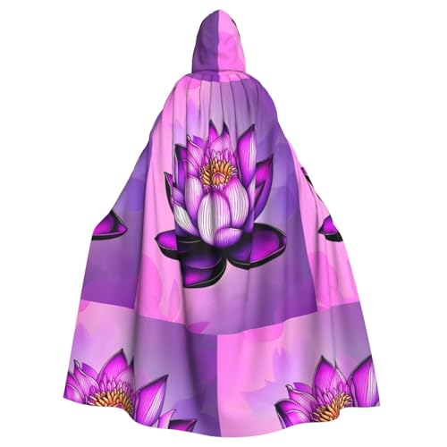 XZDAL Lotus-Kapuzenumhang für Erwachsene, Violett, für Halloween, Cosplay, Maskerade, Party-Kostüm von XZDAL