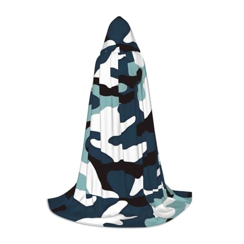 XZDAL Marine Camouflage Kapuzenumhang L für Teenager Langer Umhang Kostüm Cosplay Maskerade Karneval Party von XZDAL