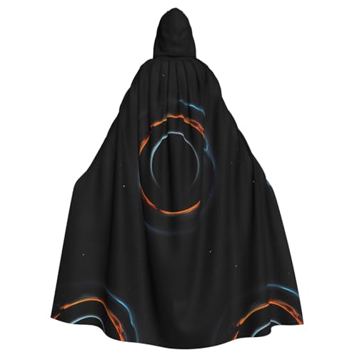 XZDAL Mysteriöser kosmischer Umhang mit schwarzen Löchern und Kapuze, für Halloween, Cosplay, Maskerade, Party-Kostüm von XZDAL