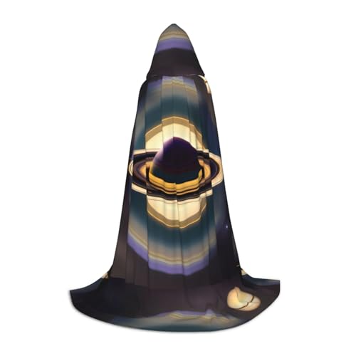 XZDAL Schöner Saturn Kapuzenumhang M für Teenager Langer Umhang Kostüm Cosplay Maskerade Karneval Party von XZDAL