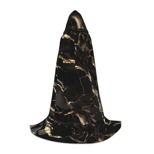 XZDAL Schwarz-goldener Marmor-Umhang mit Kapuze, Größe S für Teenager, langer Umhang, Kostüm, Cosplay, Maskerade, Karneval, Party XZDAL Schwarz-goldener Marmor-Umhang mit Kapuze, Größe S für Teenager, langer Umhang, Kostüm, Cosplay, Maskerade, Karneval, Party von XZDAL