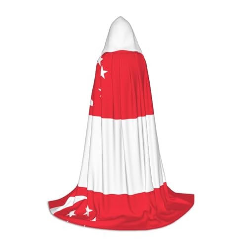 XZDAL Singapur-Flagge, Kapuzenumhang, Größe S, für Teenager, langer Umhang, Kostüm, Cosplay, Maskerade, Karneval, Party XZDAL Singapur-Flagge, Kapuzenumhang, Größe S, für Teenager, langer Umhang, Kostüm, Cosplay, Maskerade, Karneval, Party von XZDAL