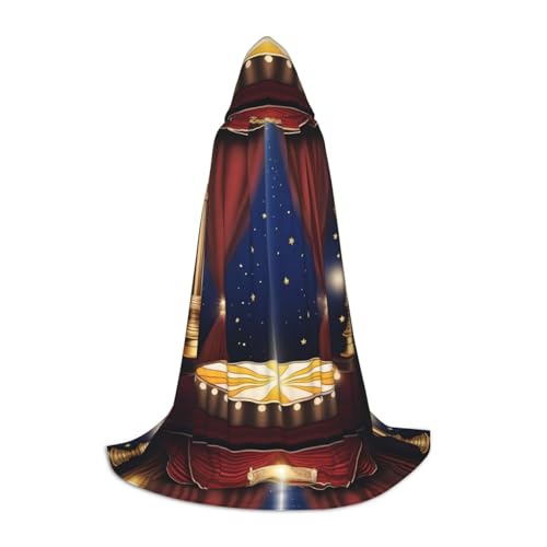 XZDAL Stage Magic Kapuzenumhang L für Teenager Langer Umhang Kostüm Cosplay Maskerade Karneval Party von XZDAL