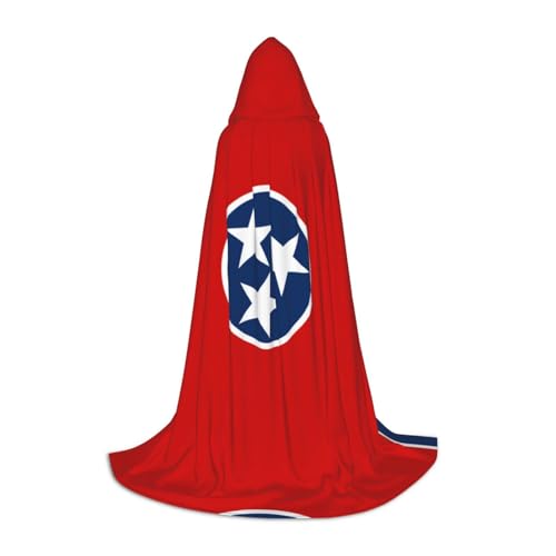XZDAL Tennessee Staatsflagge Kapuzenumhang S für Teenager Langer Umhang Kostüm Cosplay Maskerade Karneval Party von XZDAL